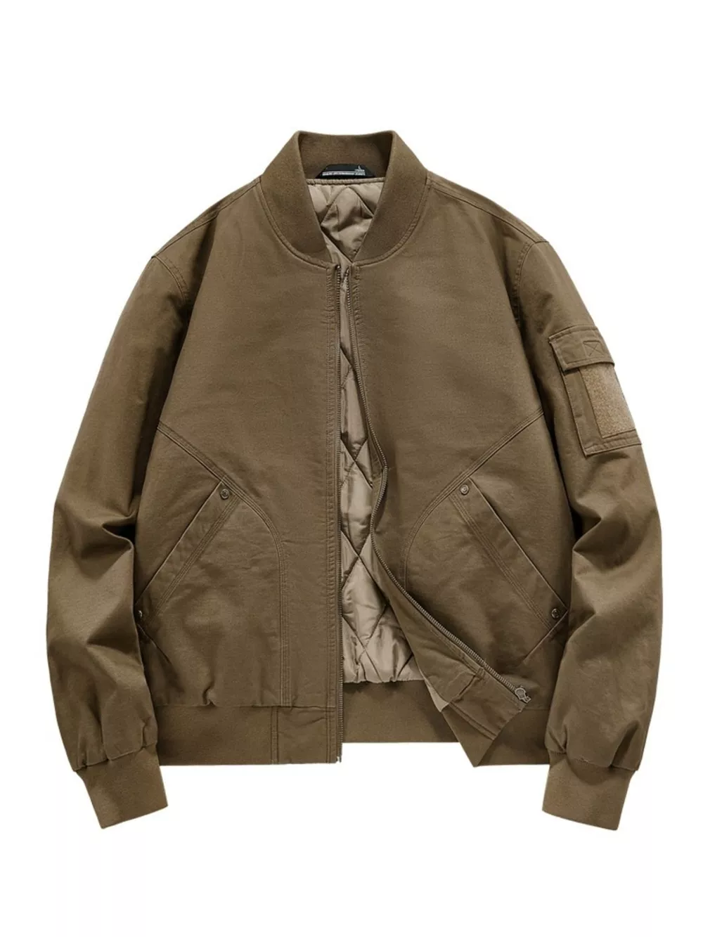 Men's Plus Size Zip Up Long Sleeve Jacket, image 2