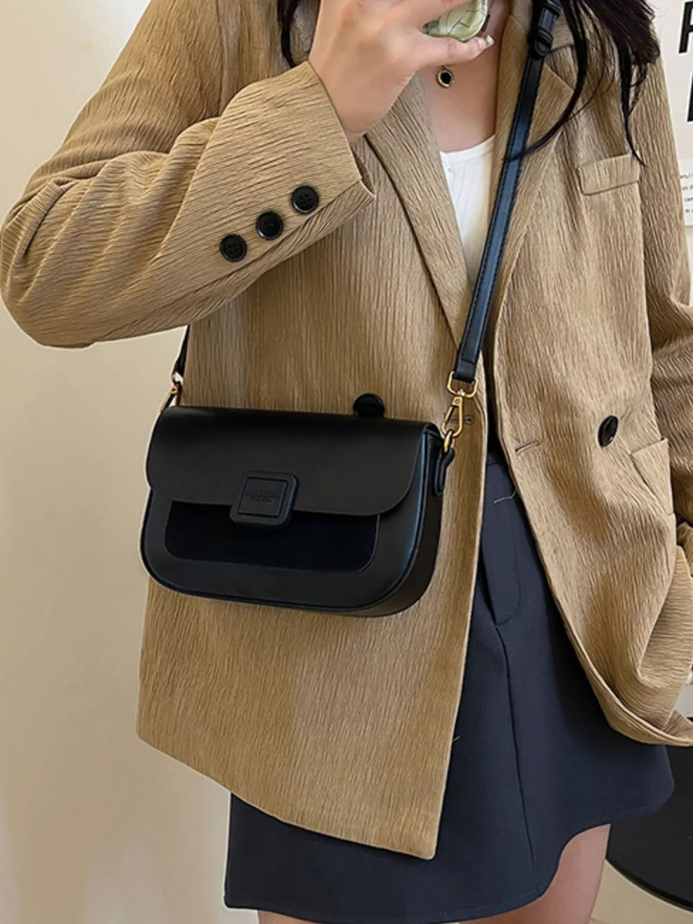 Flap Adjustable Strap Crossbody Bag, image 8
