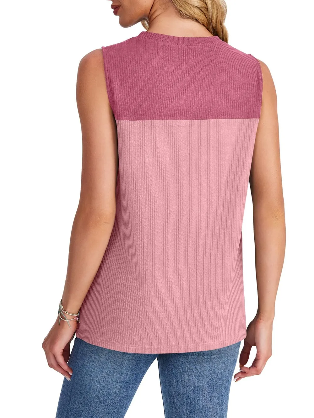 Color Block Round Neck Tank, image 9