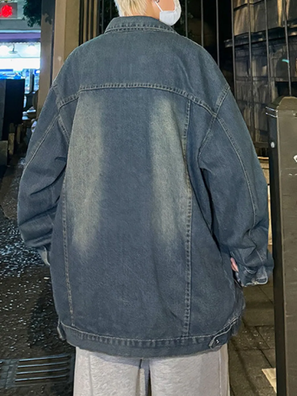 Men's Full Size Zip Up Long Sleeve Denim Jacket Plus Size, image 7