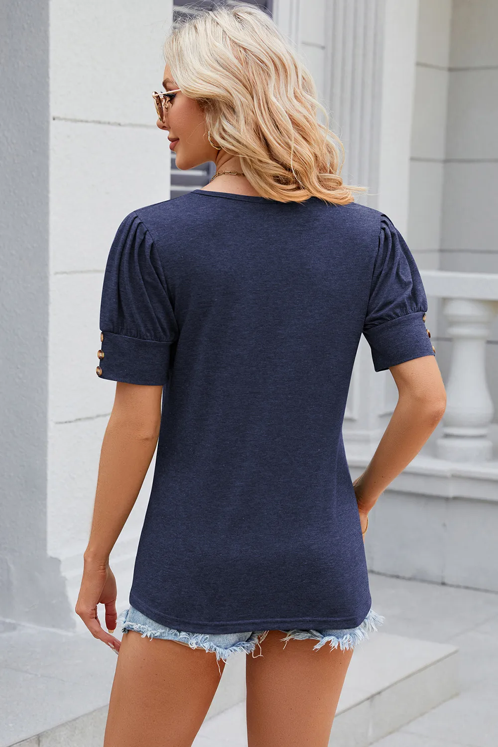 Round Neck Puff Sleeve T-Shirt, image 3