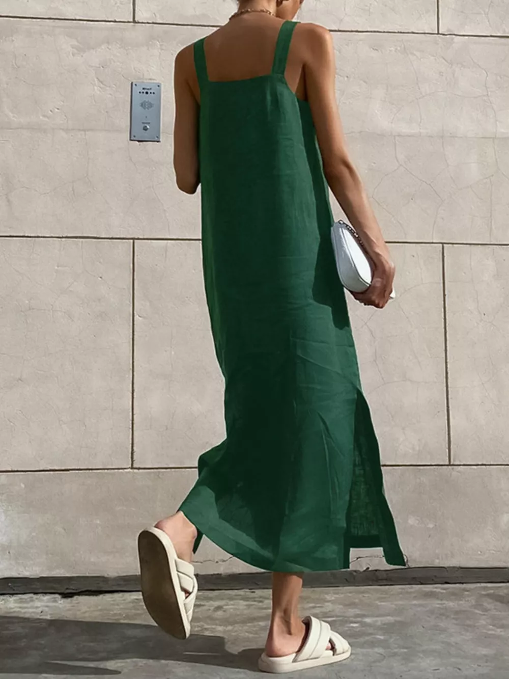 Side Slit Sleeveless Midi Dress, image 4