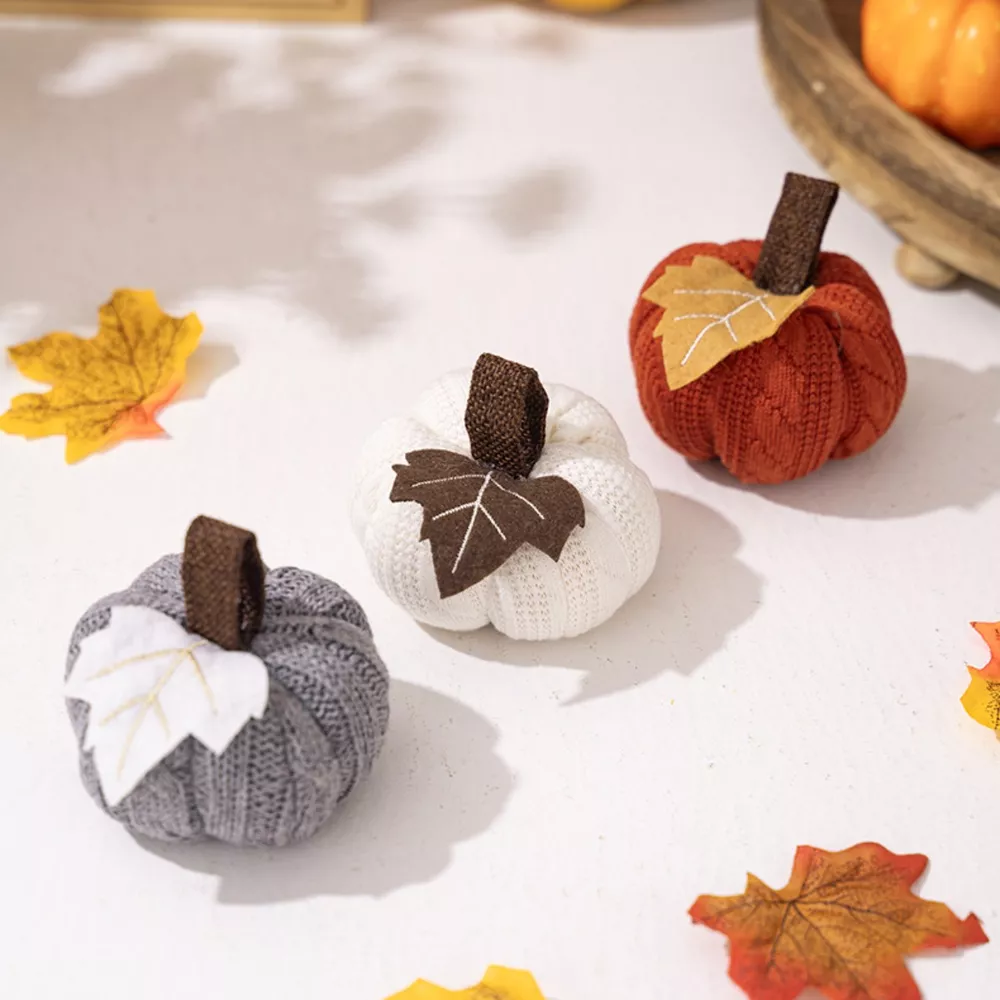 Knitted Pumpkin Decorative Ornaments, image 13
