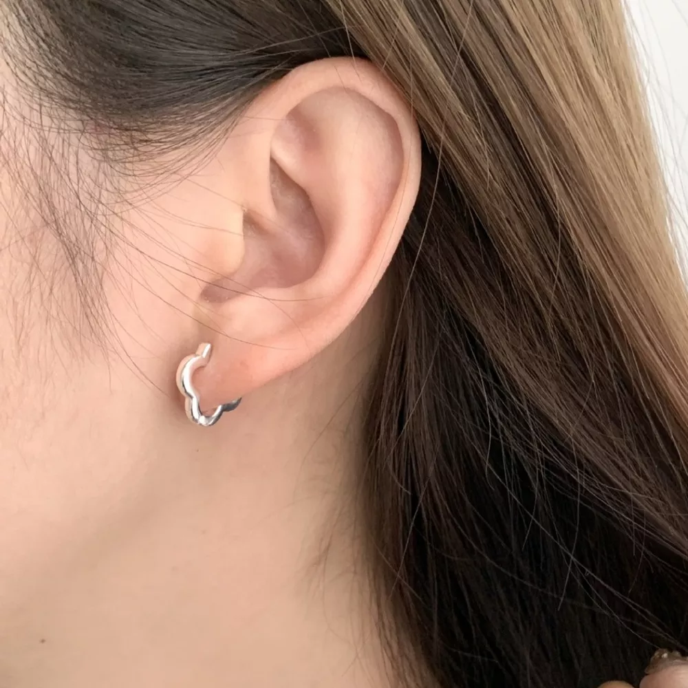 925 Sterling Silver Four Leaf Clover Earrings, image 3