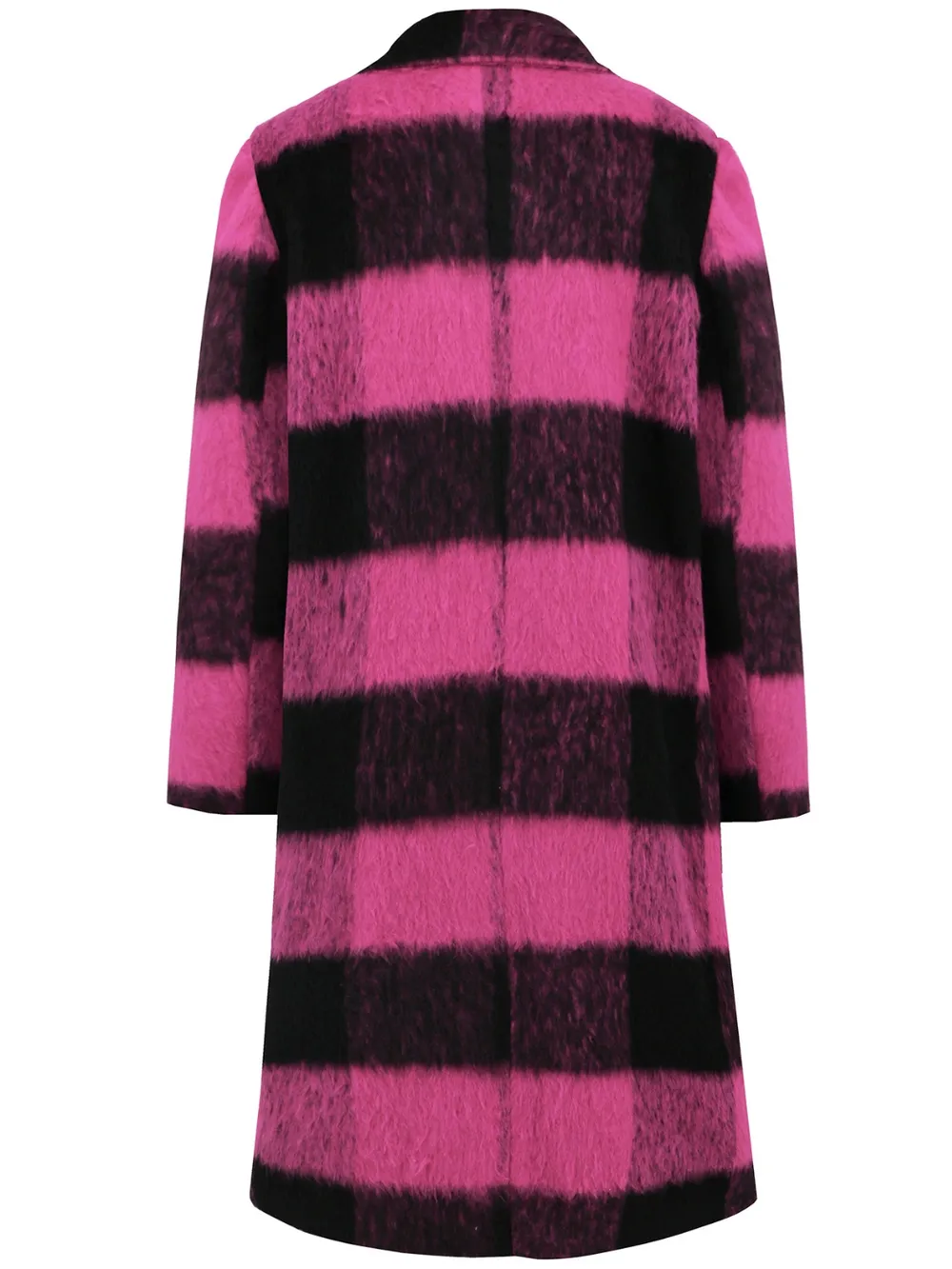 Plaid Double-Breasted Long Sleeve Coat, image 12