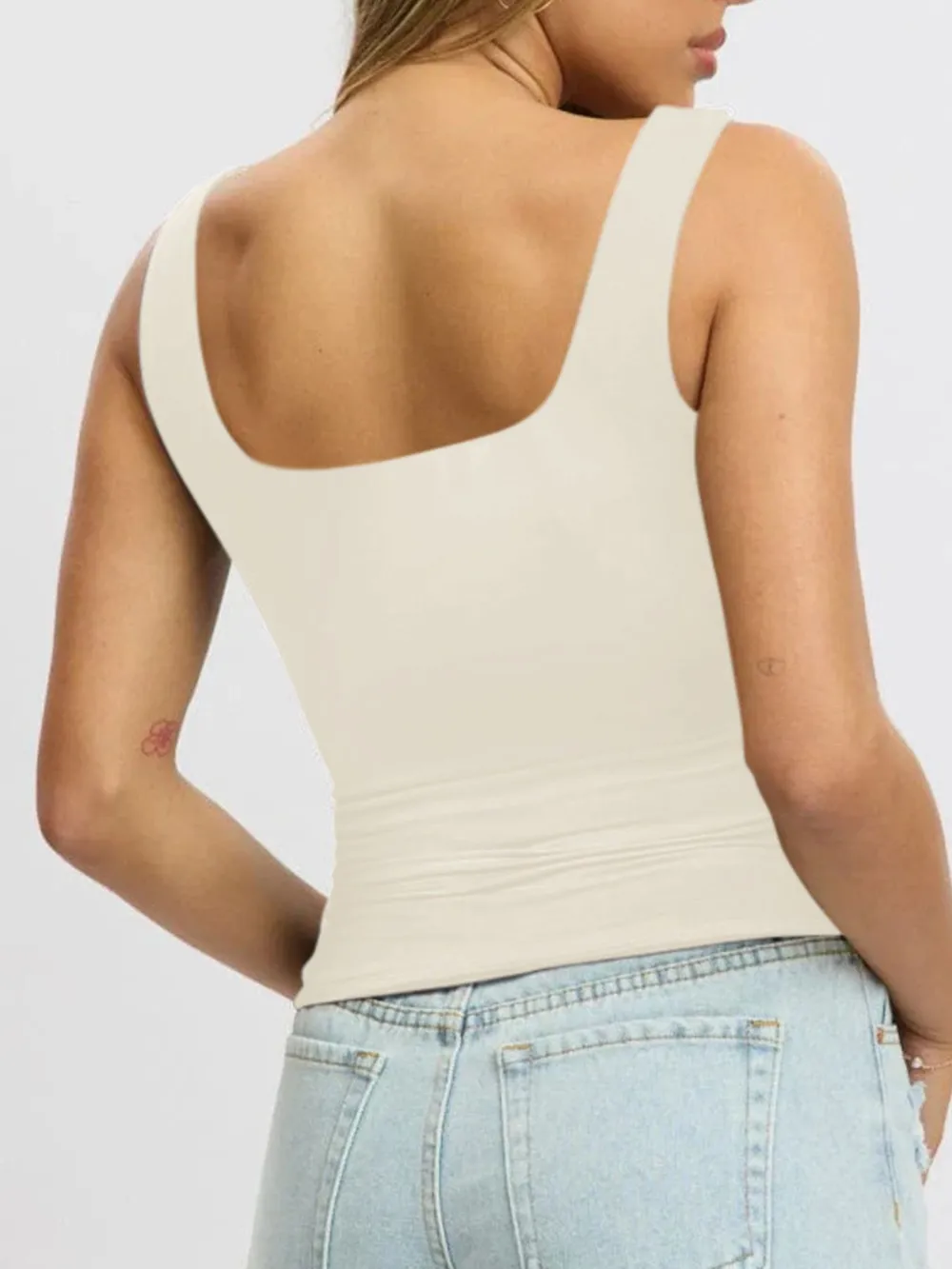 Square Neck Wide Strap Tank, image 3