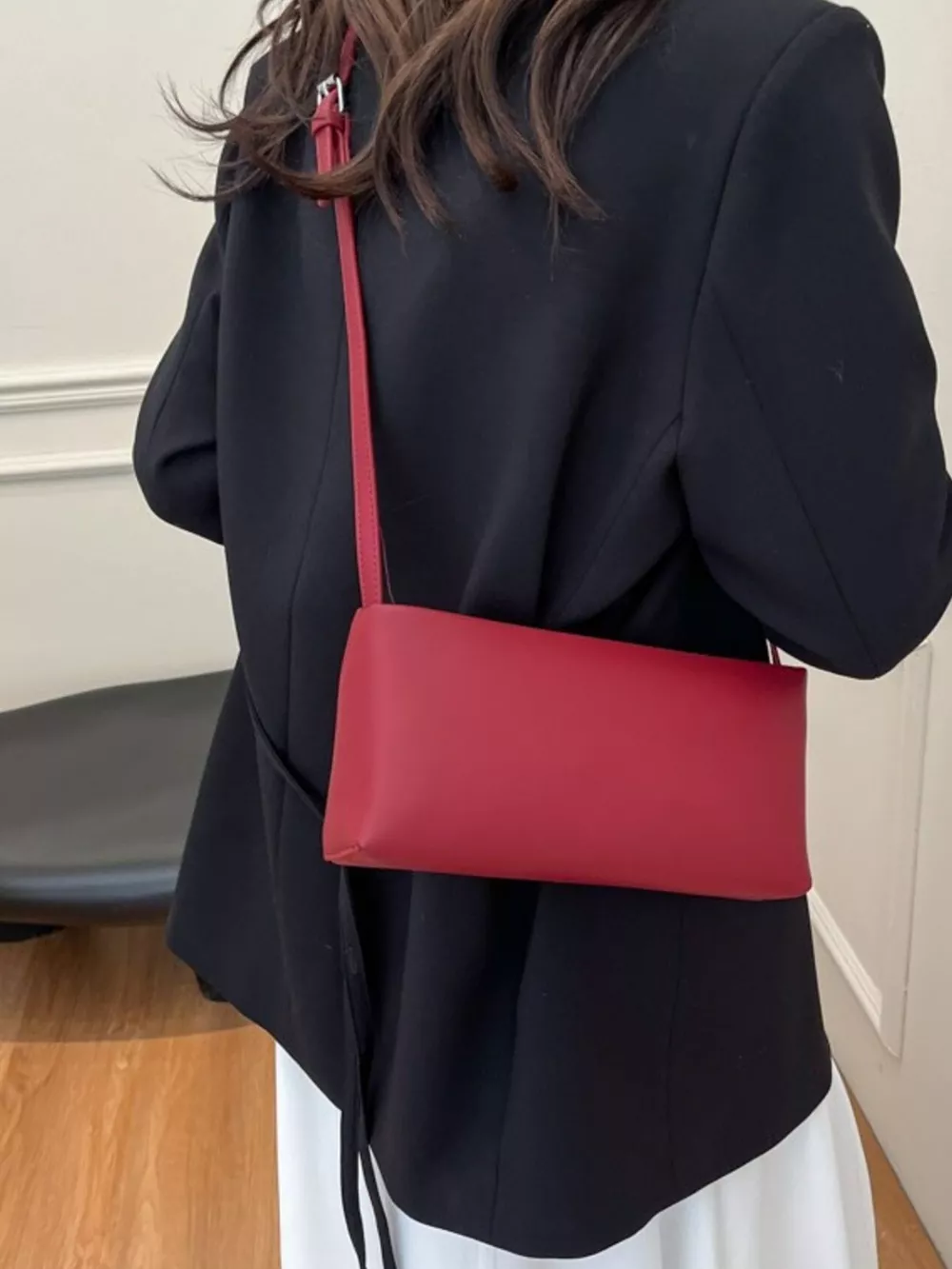 Leather Rectangular Shoulder Bag, image 4