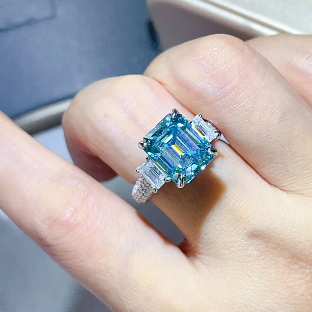 5 Carat 925 Sterling Silver Moissanite Ring