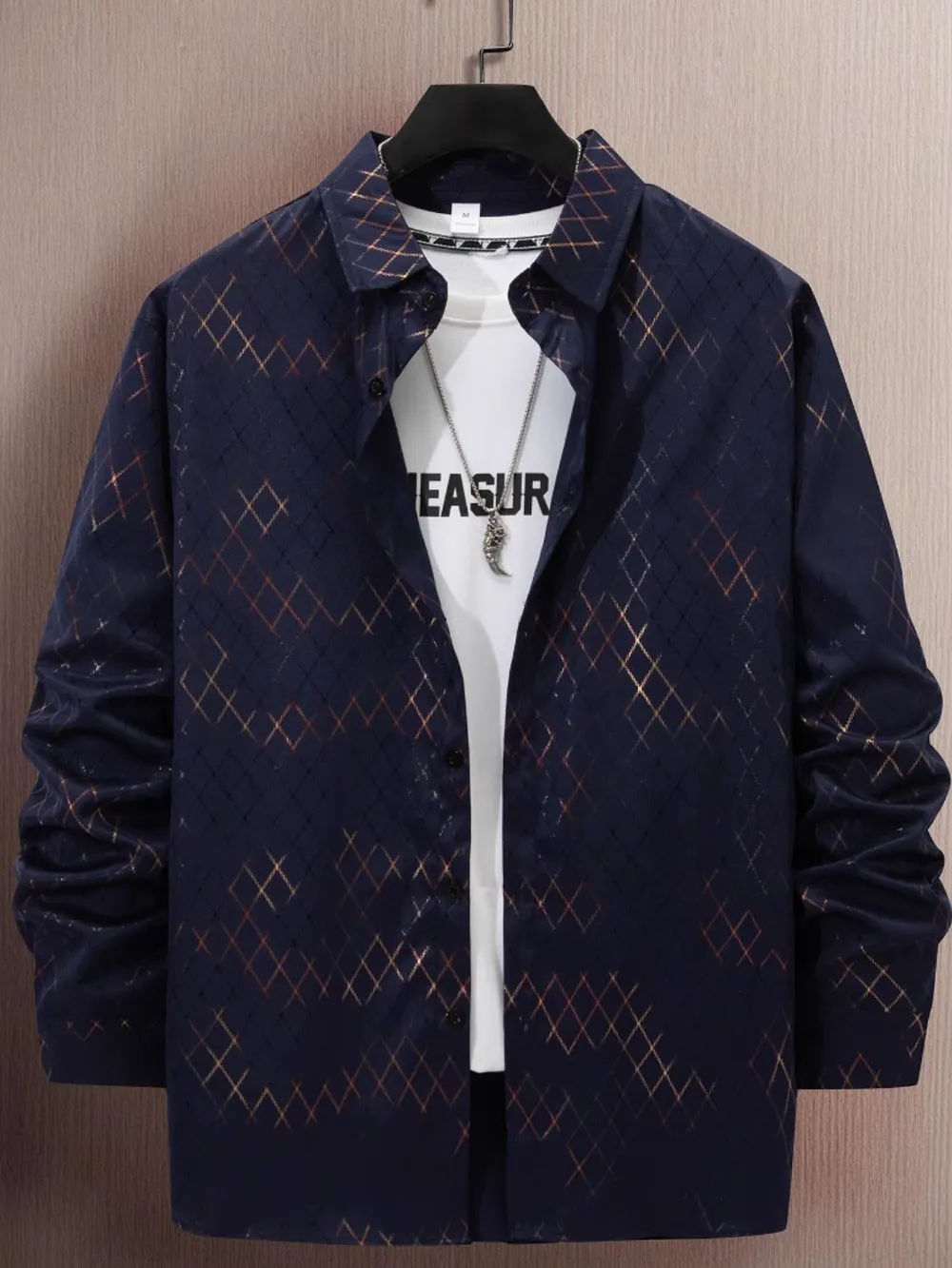 Men's Full Size Button Up Long Sleeve Shirt Plus Size, image 9