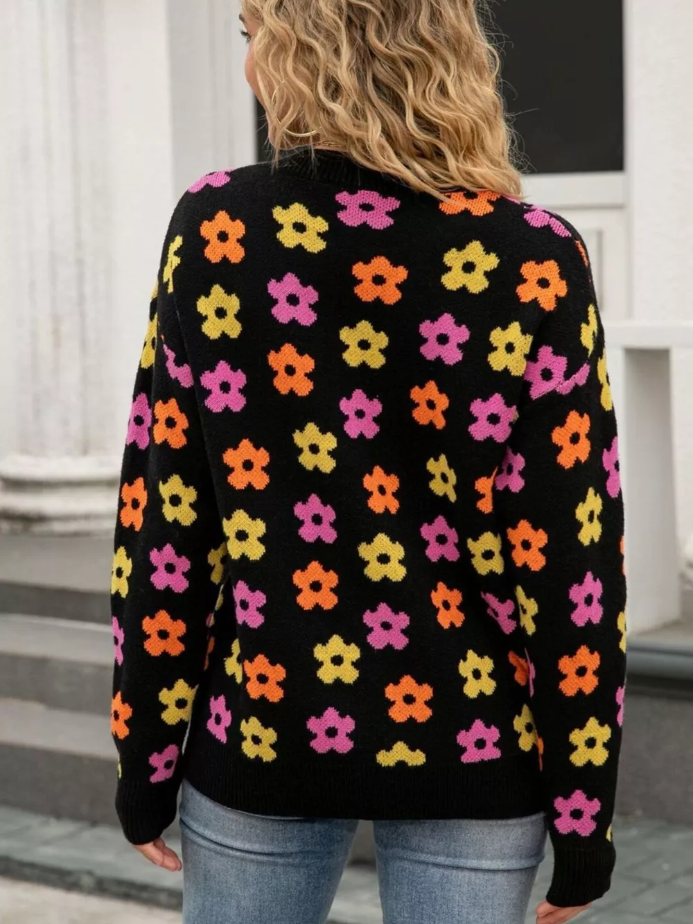 Floral Crew Neck Sweater, image 13