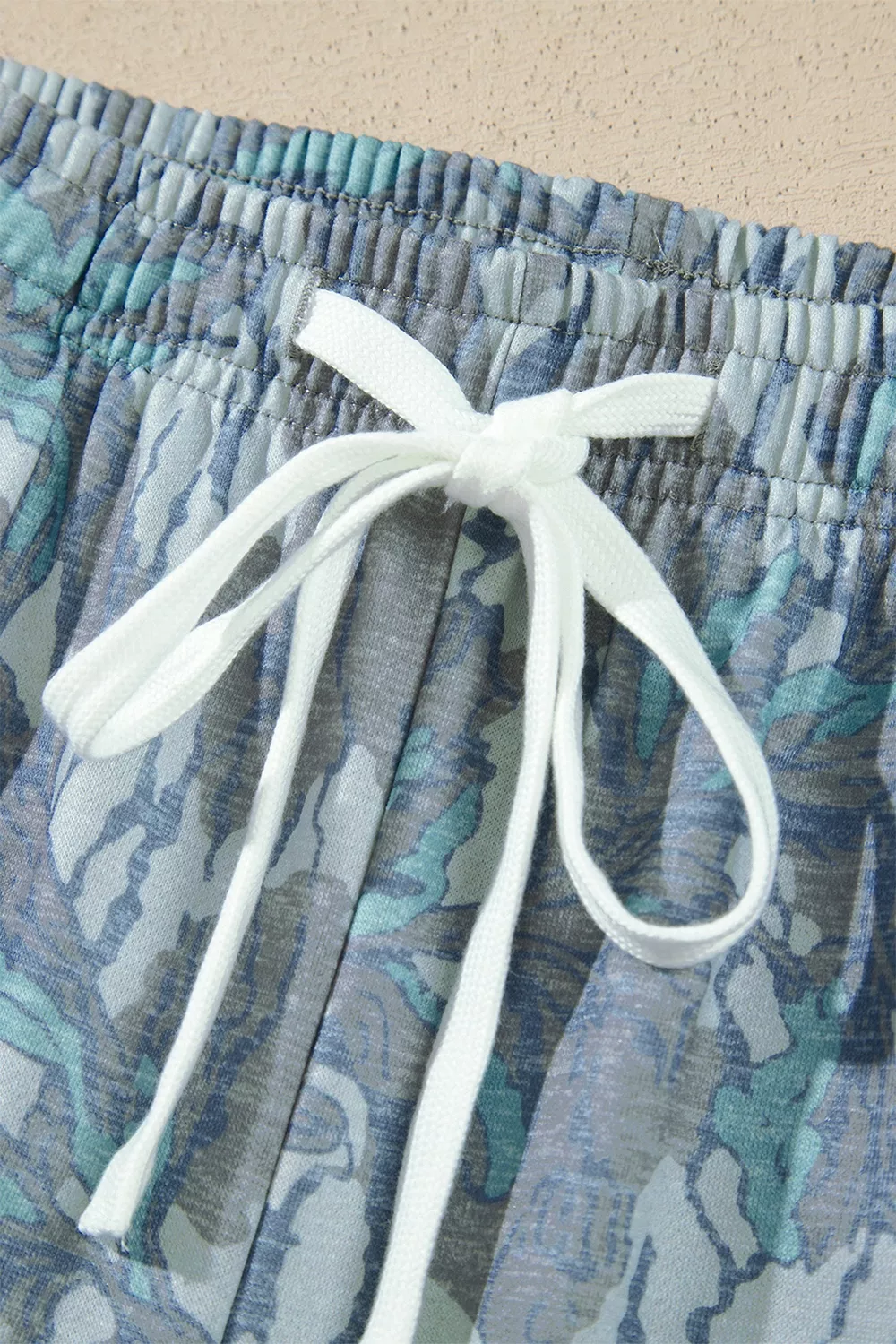 Multicolour Abstract Botanical Print Top and Drawstring Pants Set, image 12