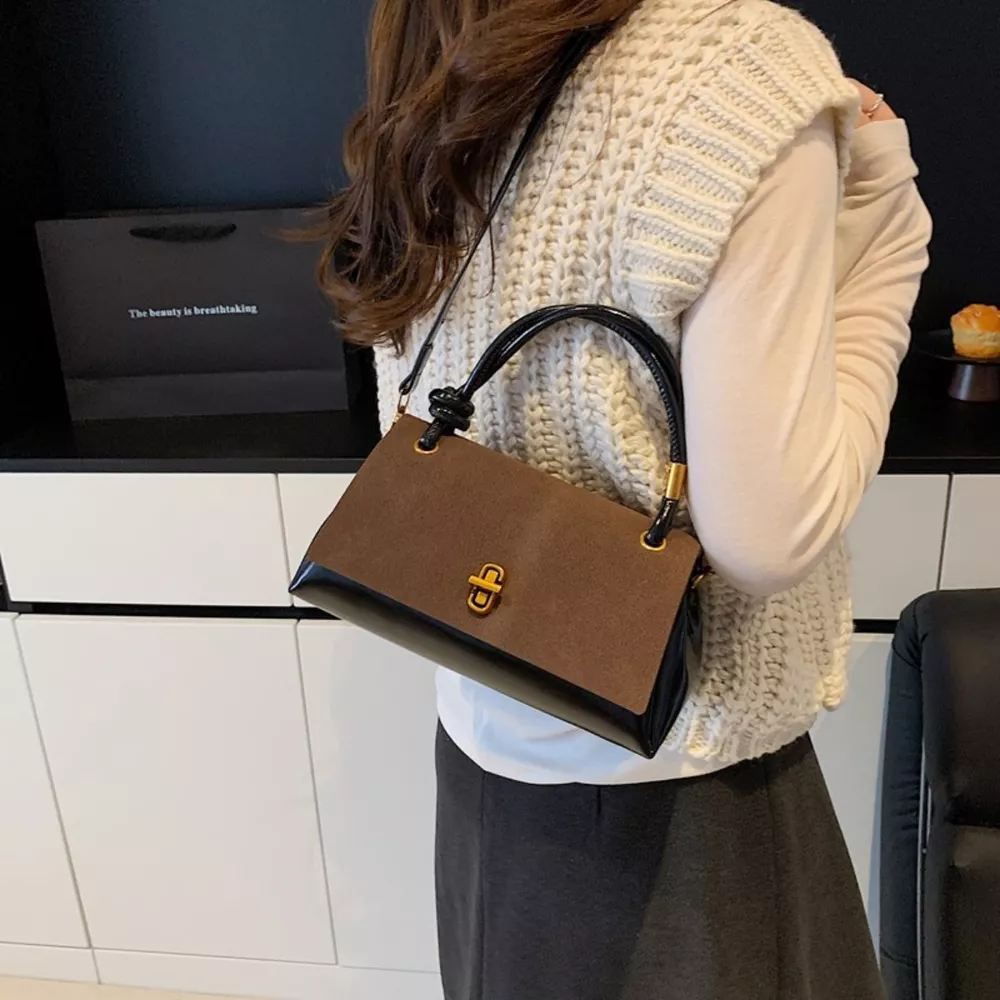 Flap Crossbody Bag with Top Handle, image 4
