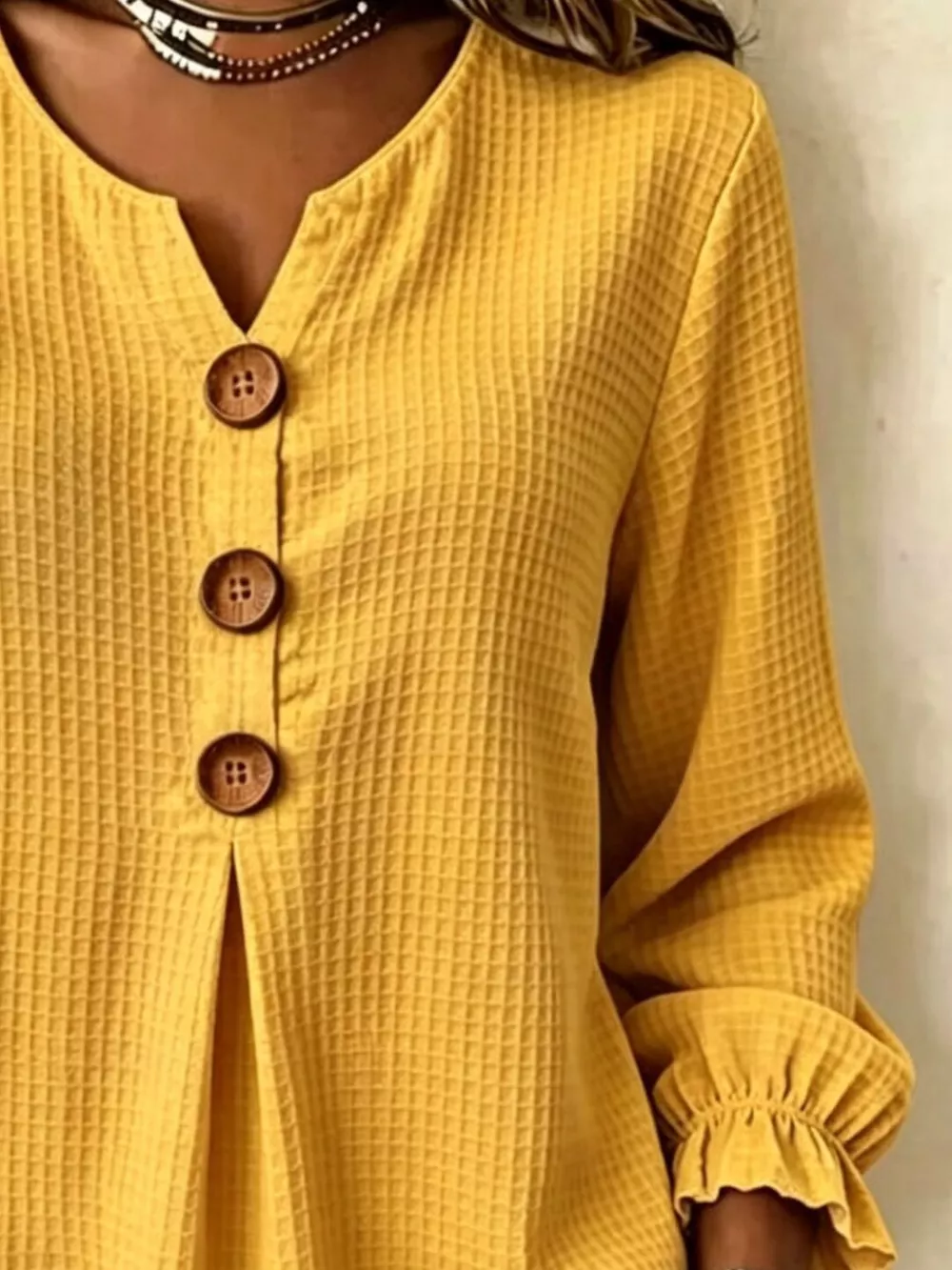Waffle Knit Long Sleeve Top, image 20