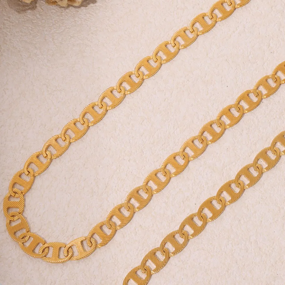 18K Gold-Plated Stainless Steel Chain Necklace, image 4
