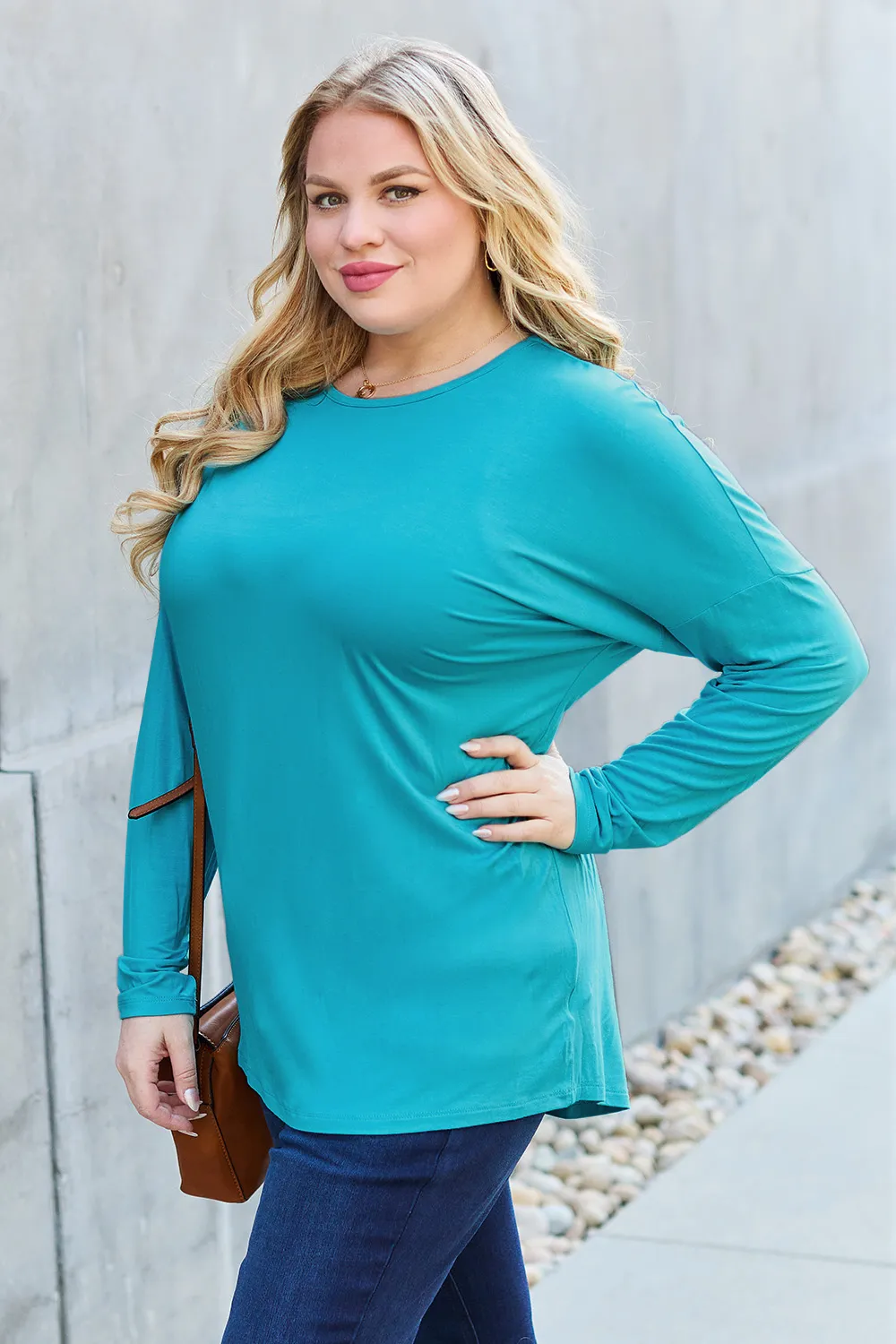 Full Size Round Neck Dropped Shoulder T-Shirt, image 9