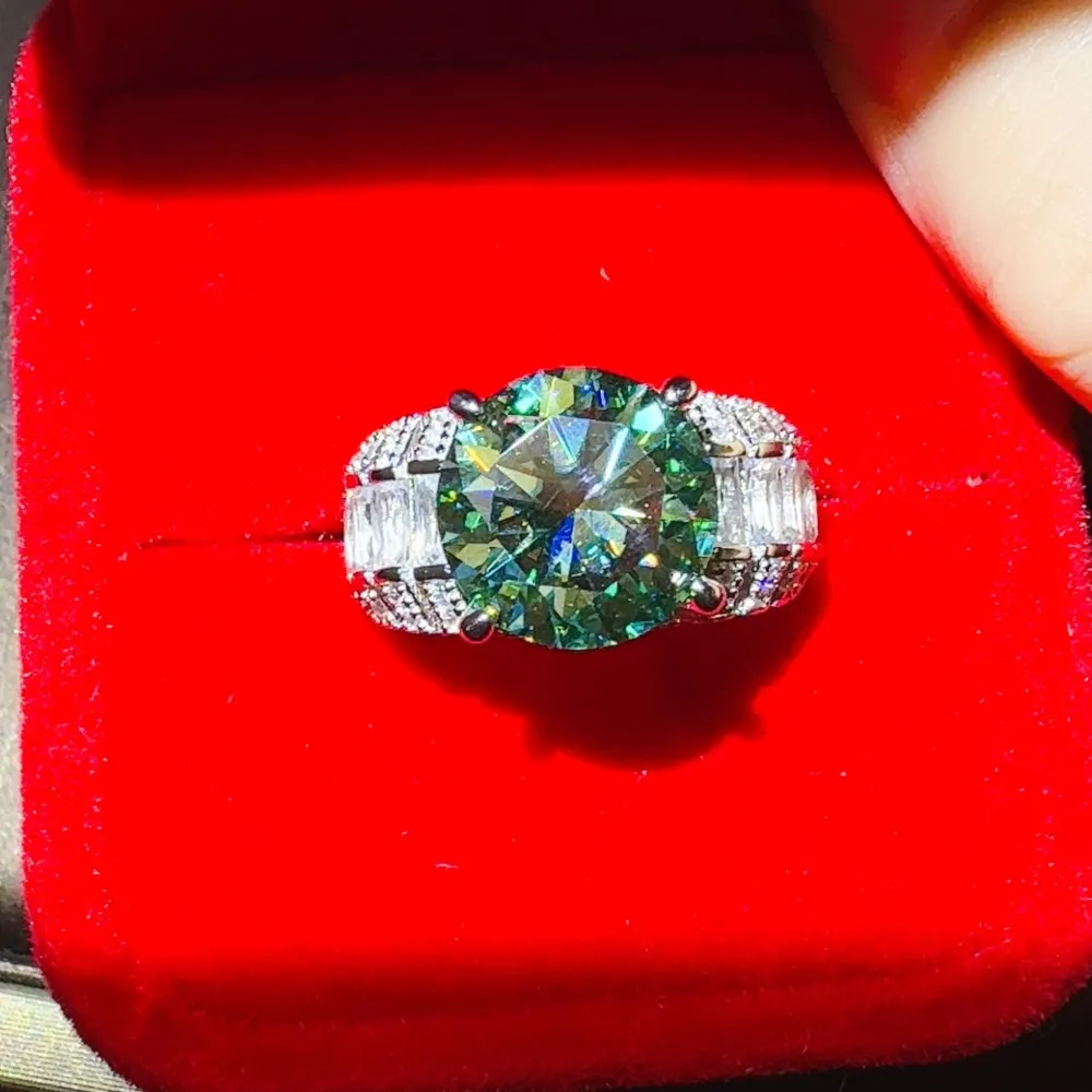 5 Carat Moissanite 925 Sterling Silver Ring, image 3