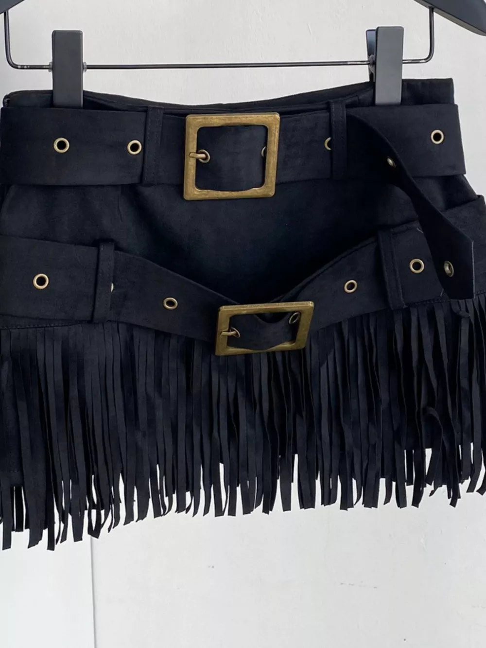 Fringe Belted Mini Skirt, image 13