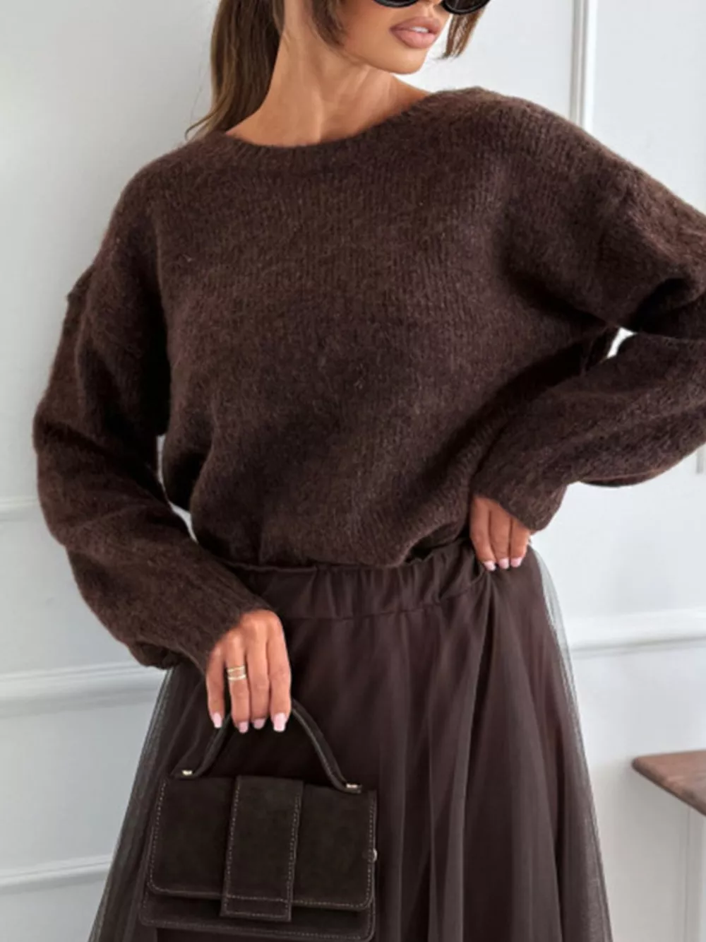 Leopard Bow Dropped Shoulder Sweater, image 5