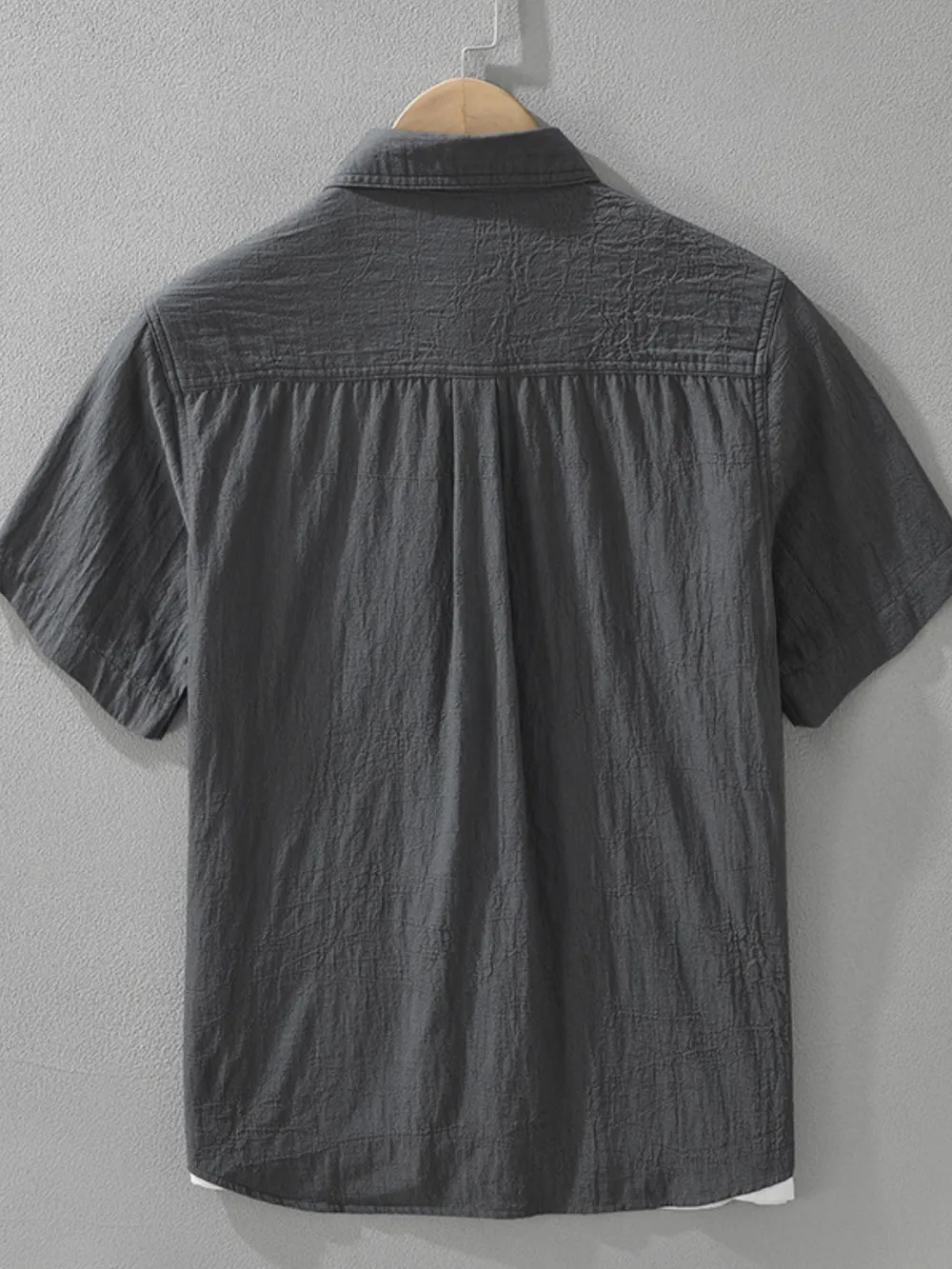 Men's Plus Size Button Up Short Sleeve Shirt, image 2