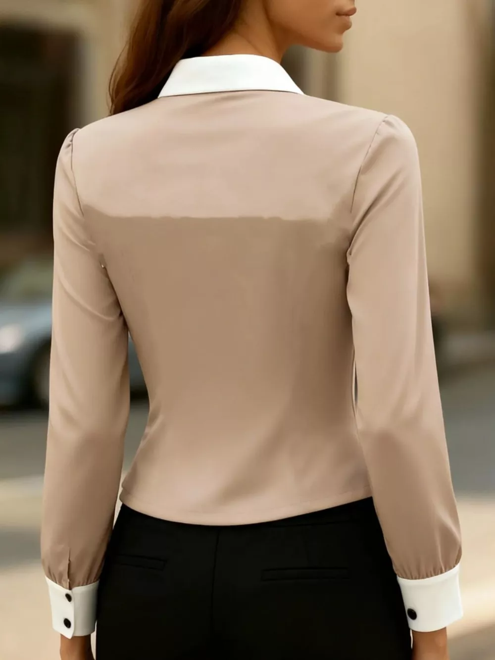 Contrast Button-Down Shirt, image 4
