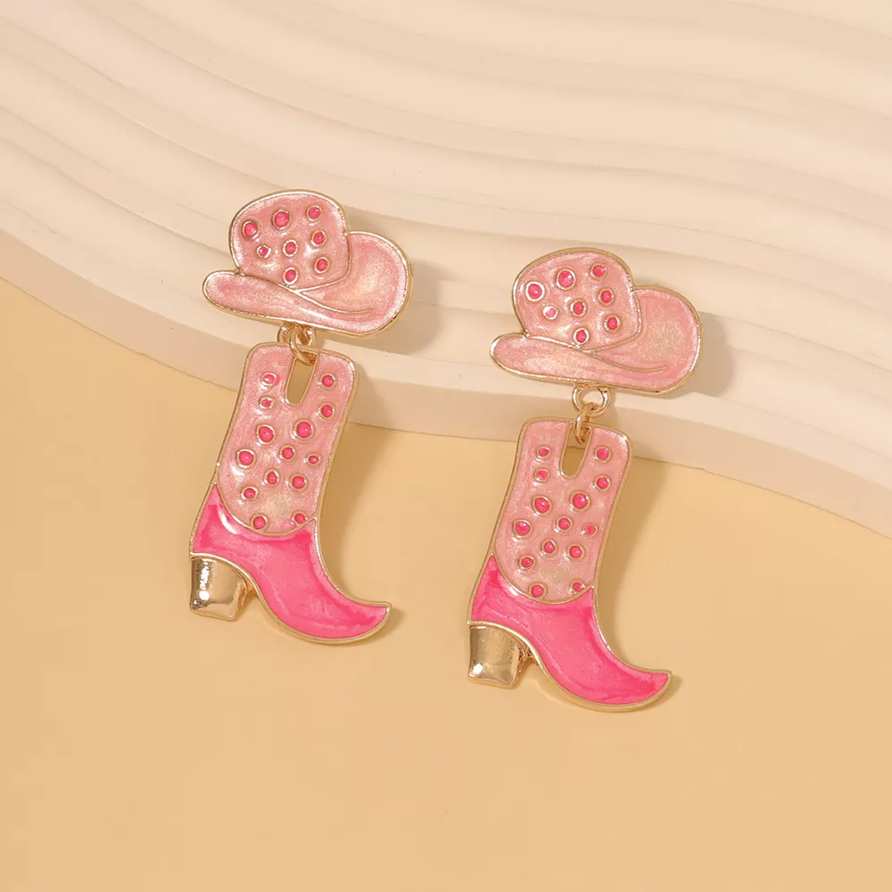 Cowgirl Boot and Hat Dangle Earrings, image 2