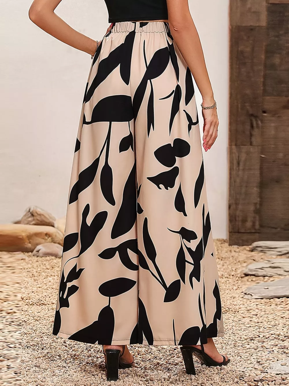 Printed Wide Leg Pants, image 3