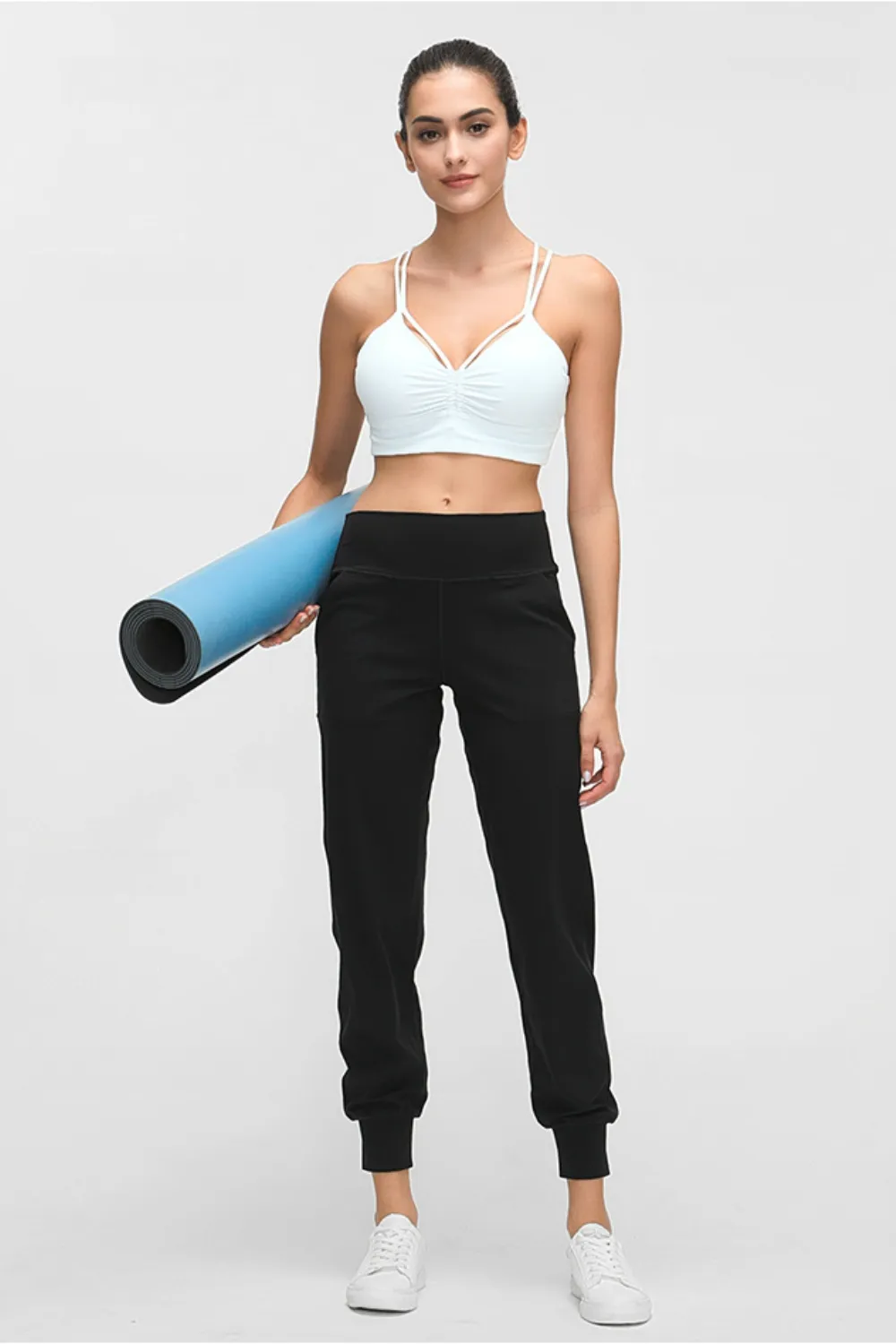 Wide Waistband Slant Pocket Pants, image 2