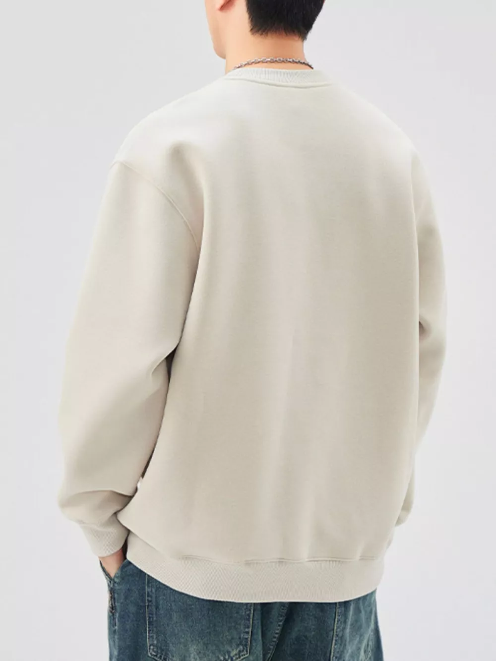 Men's Plus Size Round Neck Long Sleeve Sweatshirt, image 6