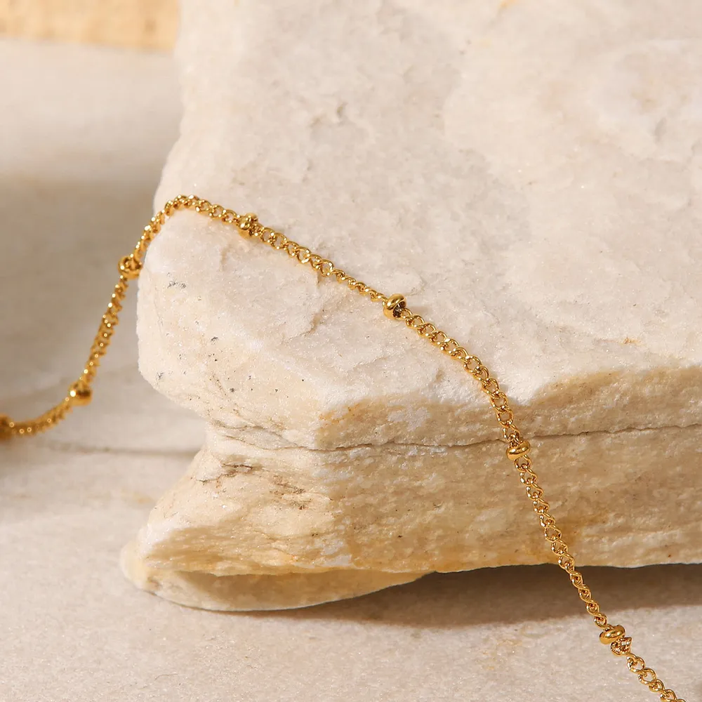 Stainless Steel Bead Anklet, image 6