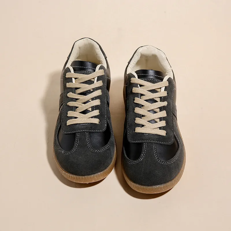 Lace Up Round Toe Flat Sneakers, image 4