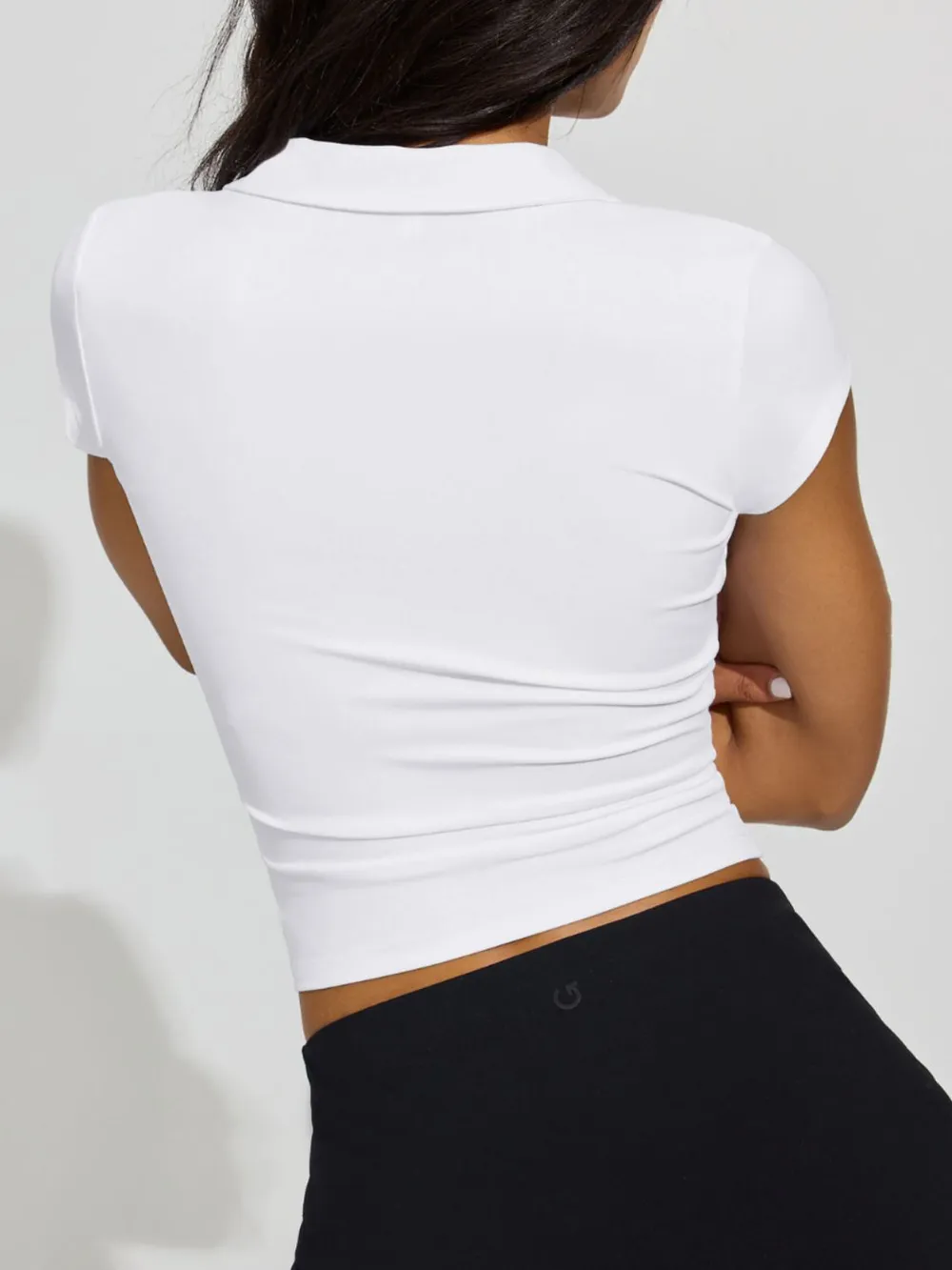 Collared Neck Short Sleeve Top, image 16