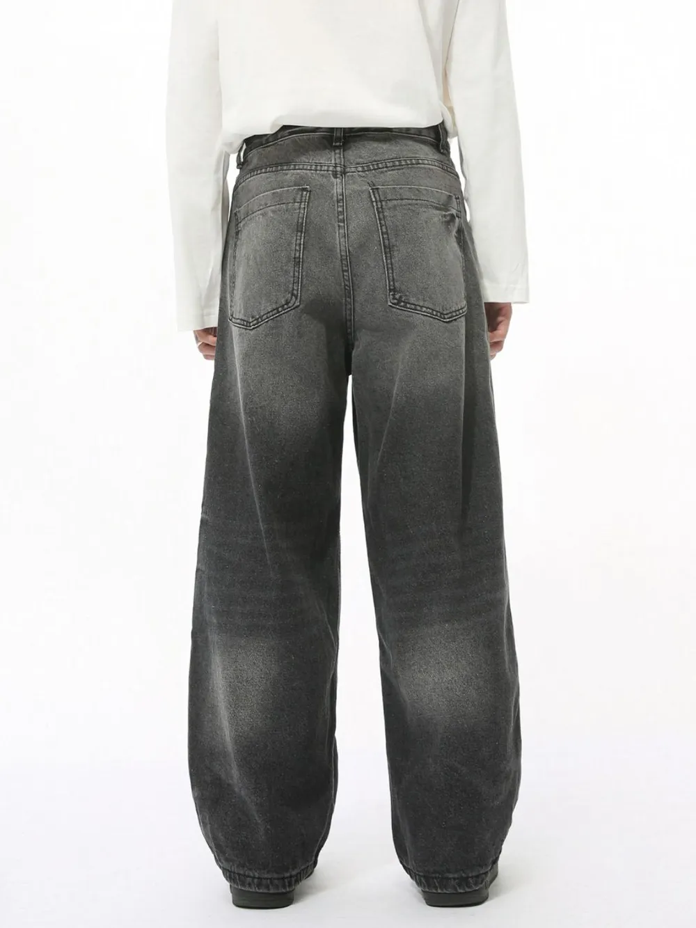 Men's Washed Wide Leg Jeans, image 3