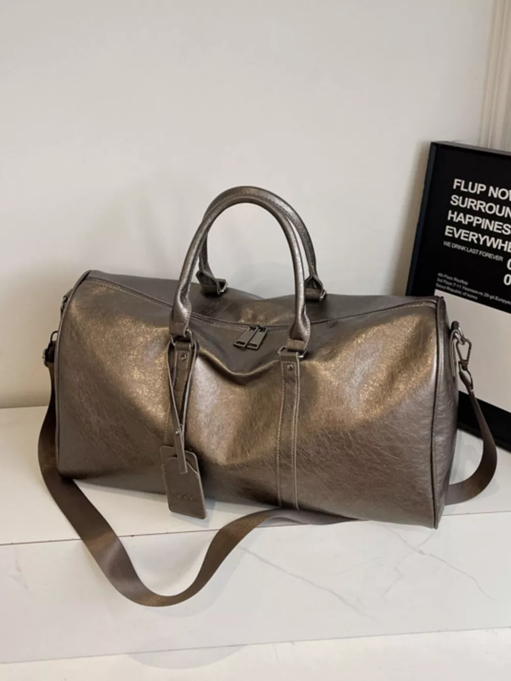 PU Leather Duffle Bag, image 3