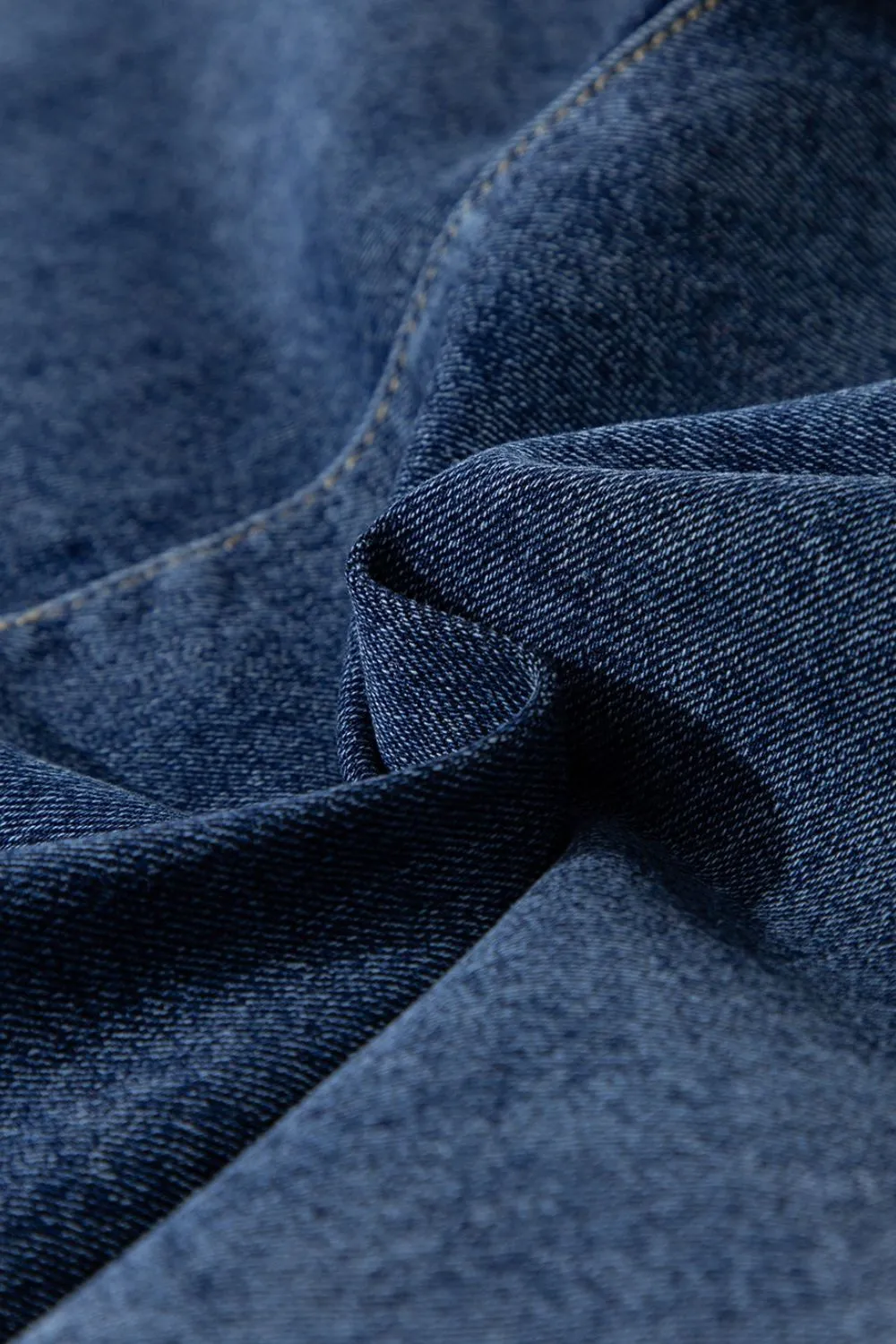 Asymmetrical Denim Skort with Pockets, image 4