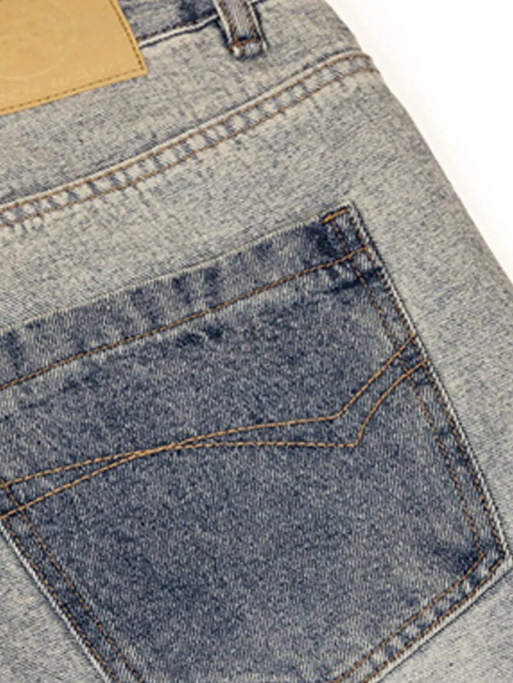 Men's Contrast Pocket Washed Straight Jeans, image 7