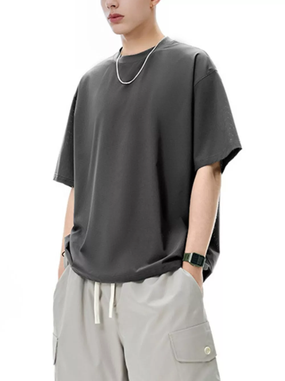 Men's Drawstring Hem Quick-Dry T-Shirt, image 8