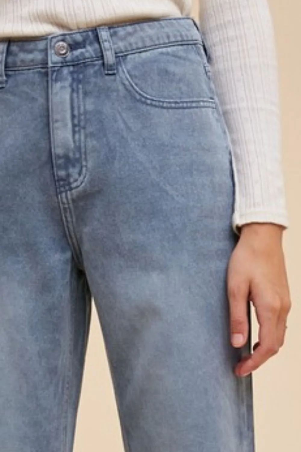 Distressed Raw Hem Jeans, image 2