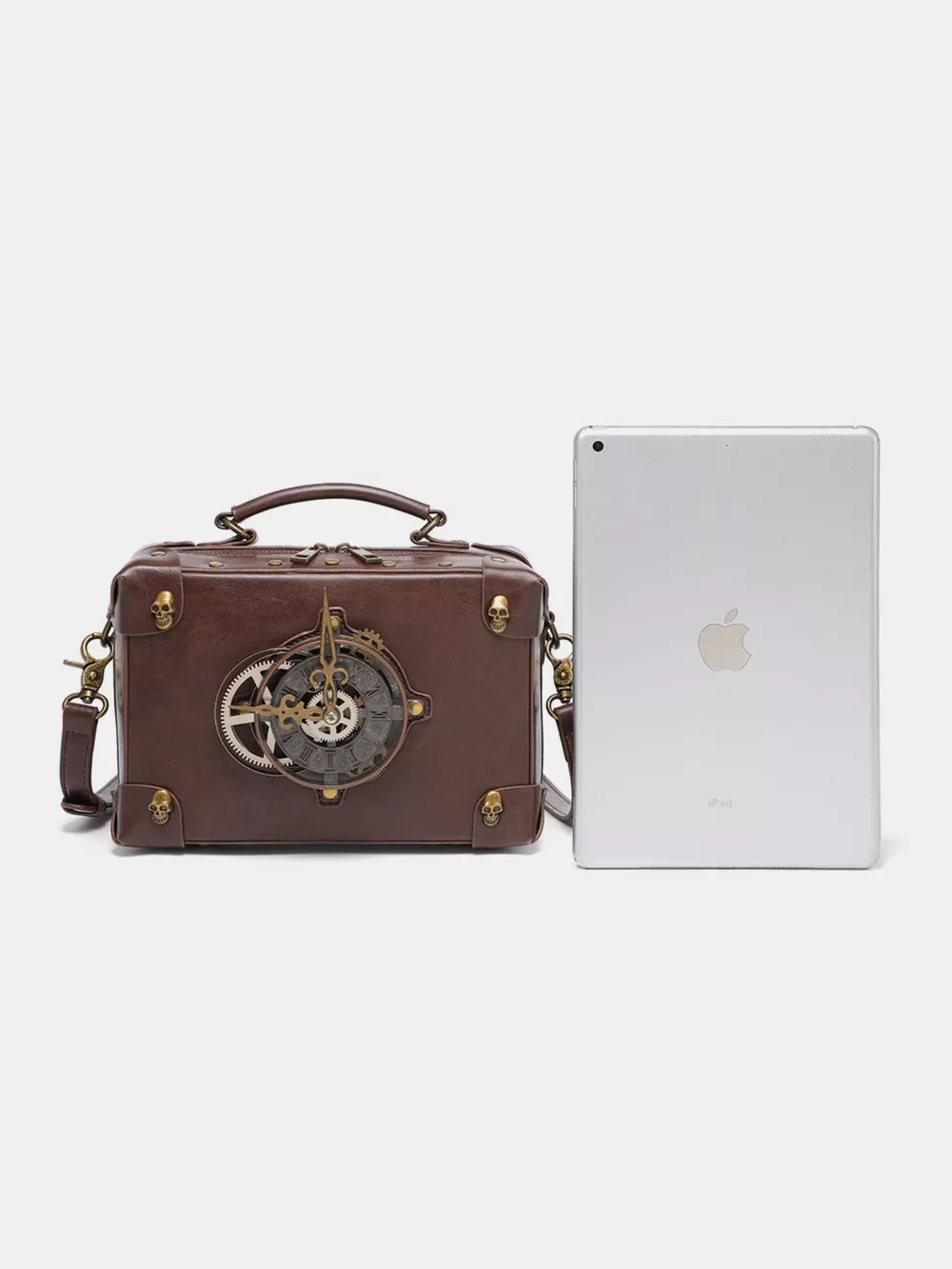 Steampunk Clockwork Design Crossbody Bag, image 7