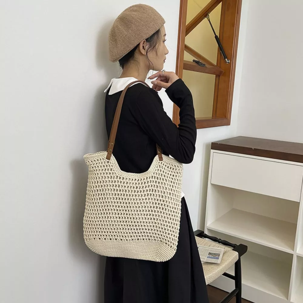Crochet Knit Shoulder Bag, image 6