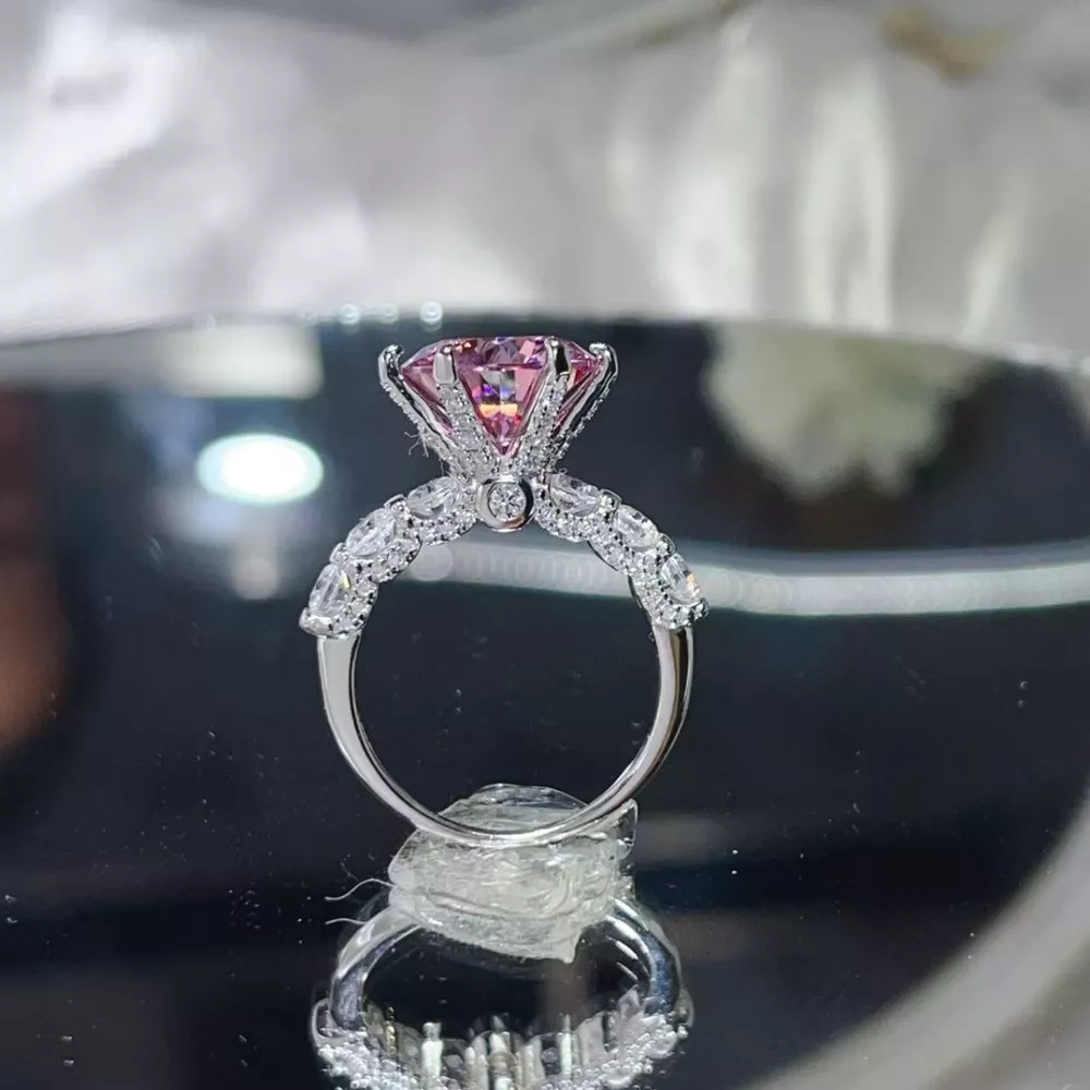 5 Carat Moissanite 6-Prong 925 Sterling Silver Ring, image 4
