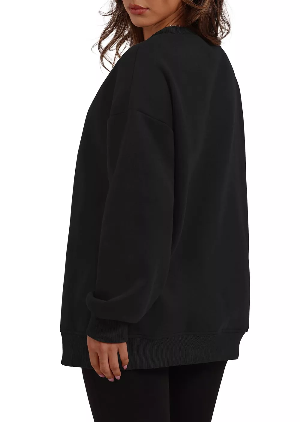 Casual Solid Color Long Sleeve Sweatshirt, image 5
