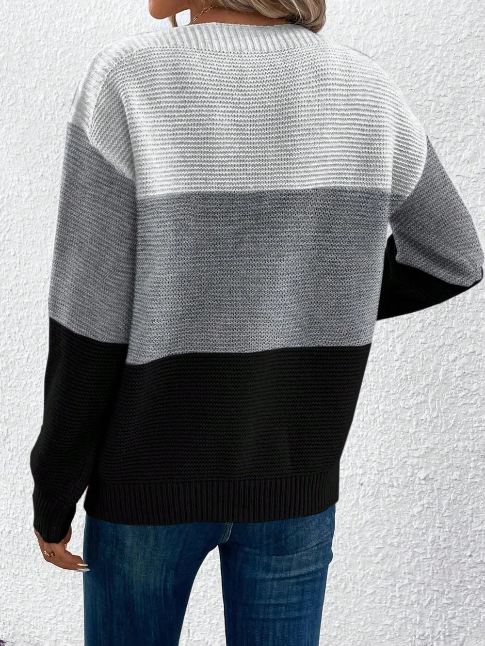 Color Block Boat Neck Sweater, image 26