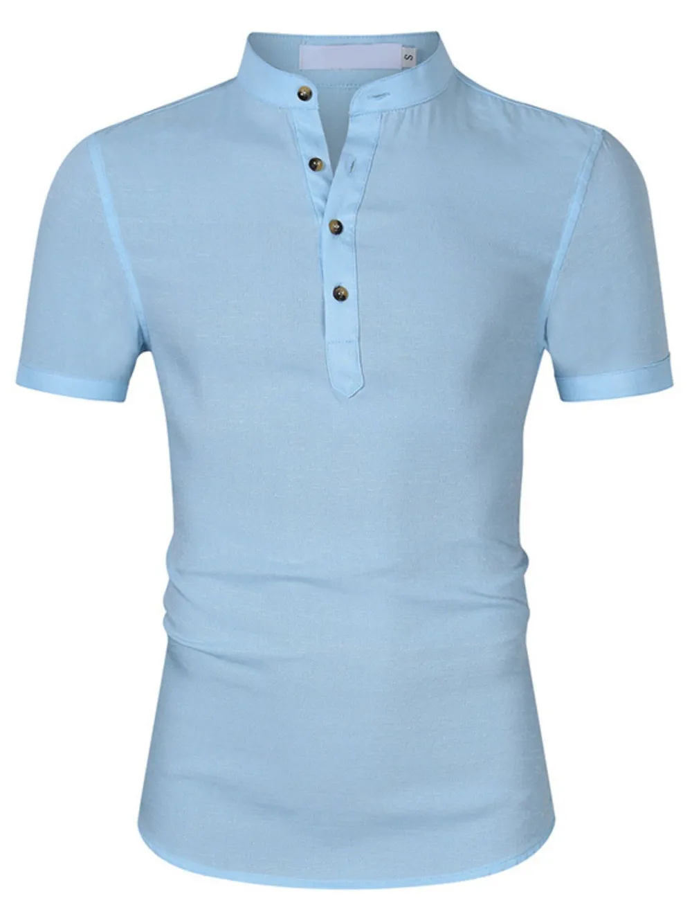 Men's Collar Neck Short Sleeve Polo Shirt, image 2