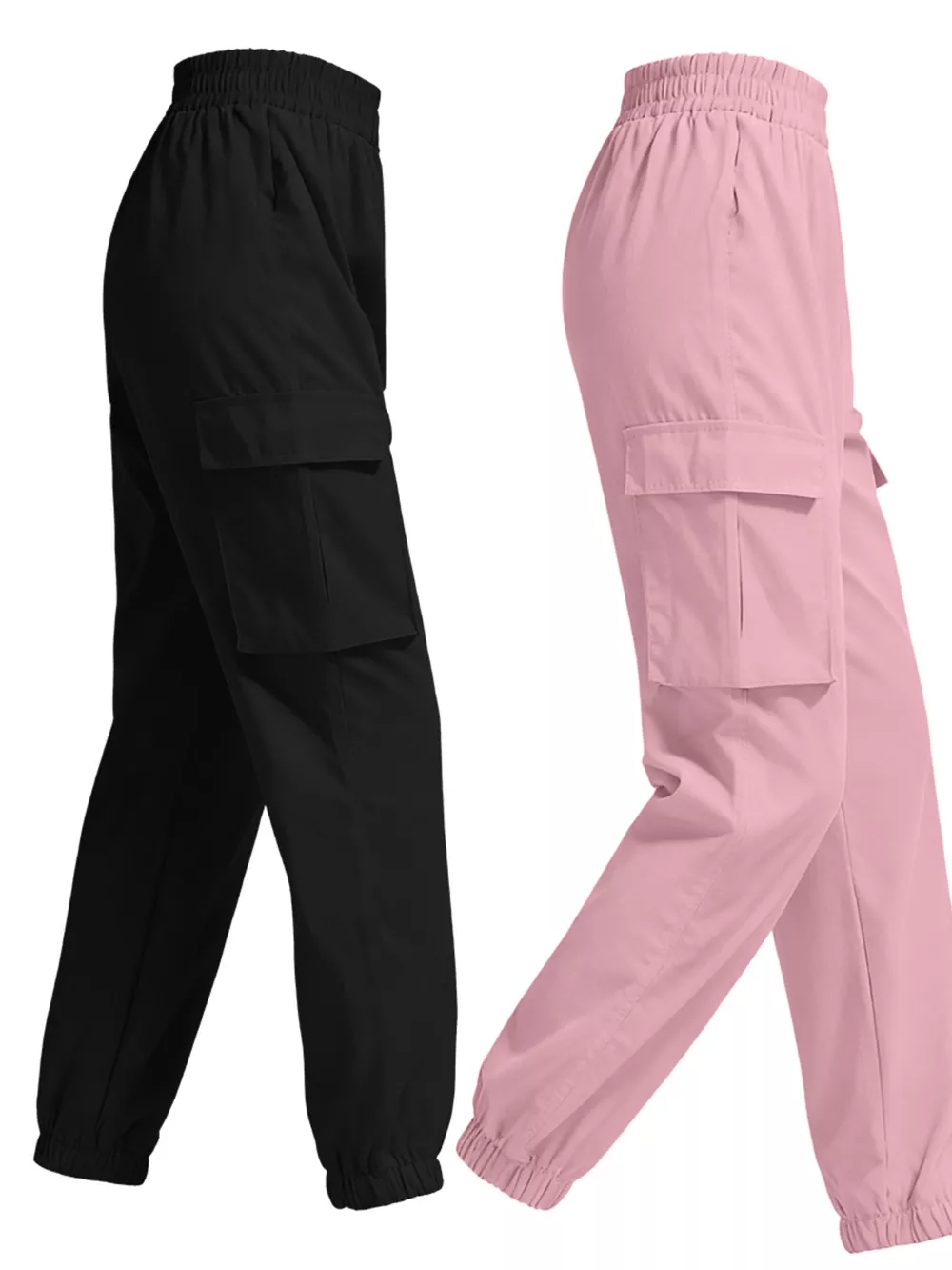 2 Piece Elastic Waist Cargo Pants, image 6