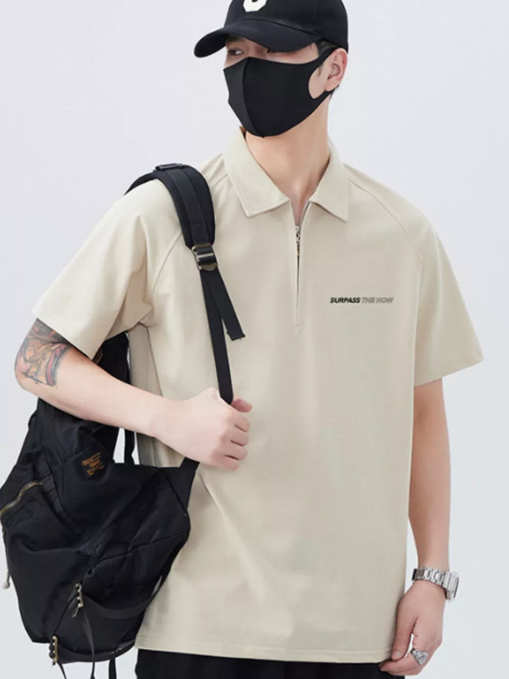 Men's Plus Size Collared Neck Short Sleeve Polo, image 2