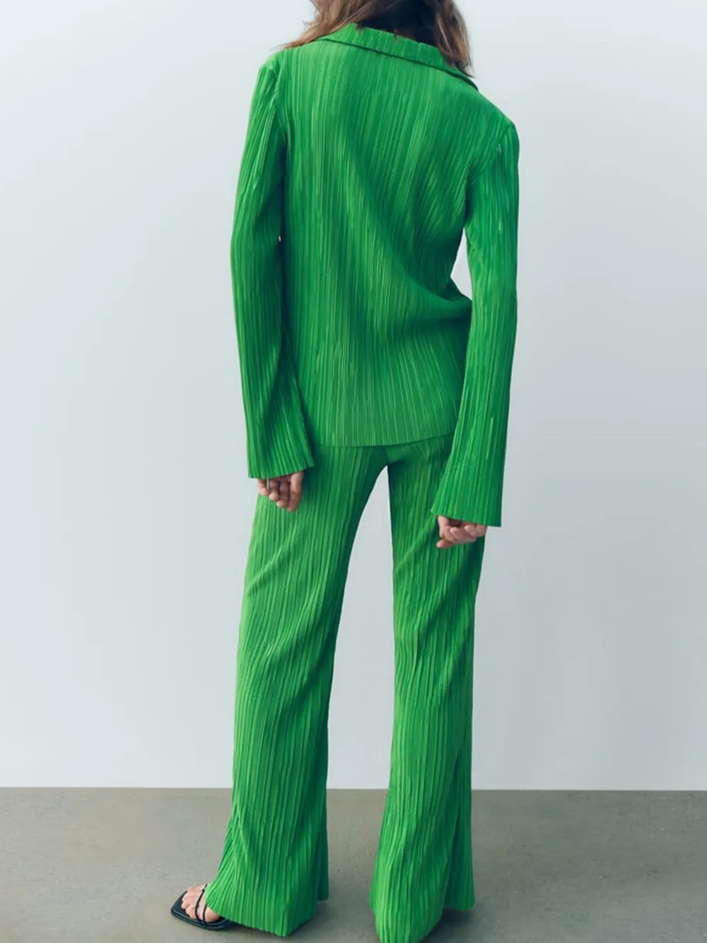 Texture Long Sleeve Top and Pants Lounge Set, image 4