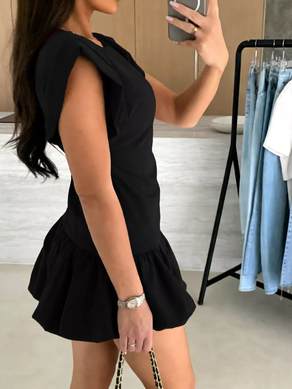 Ruffle Hem Mini Dress, image 3