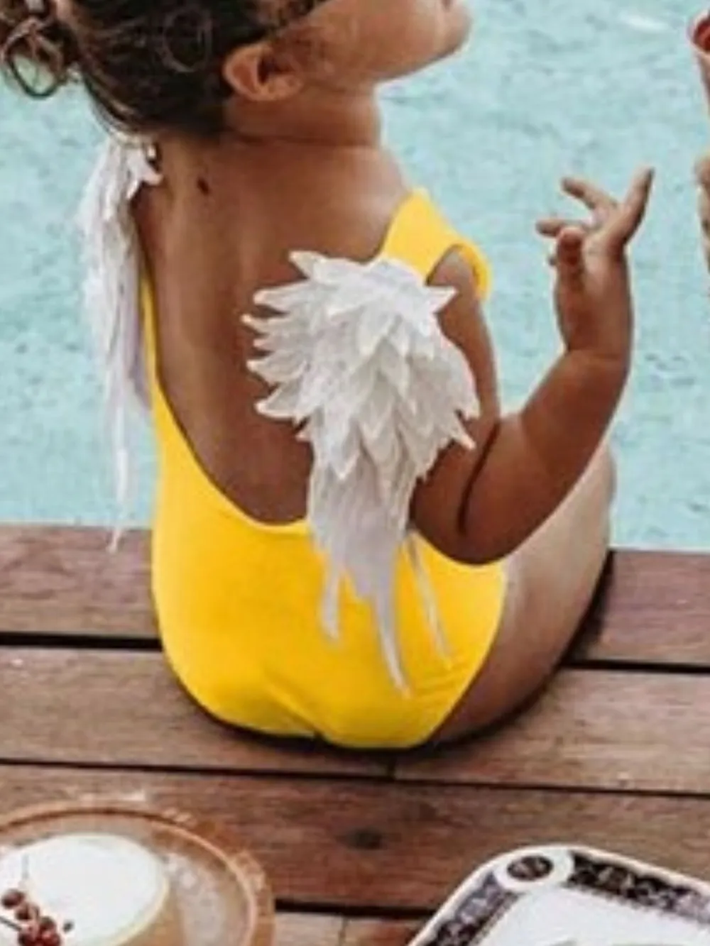 Backless Wide Strap Parent-Child Swimwear, image 8
