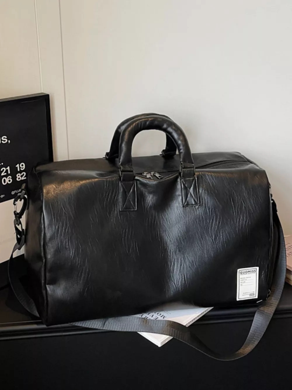 Large Capacity Leather Travel Bag, image 2