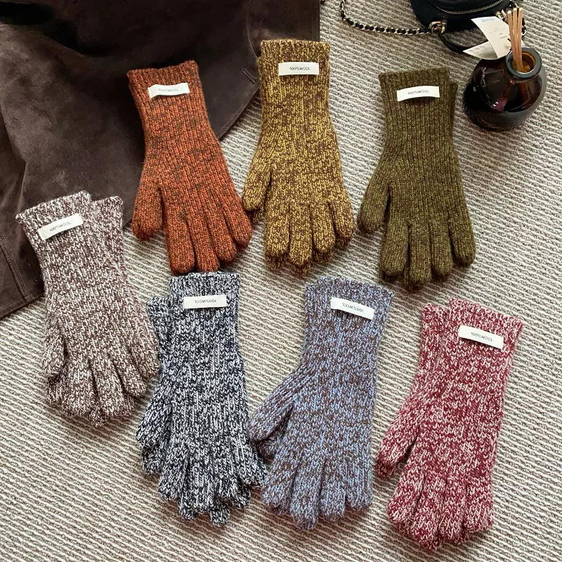 Colorful Warm Knitted Soft Gloves, image 3